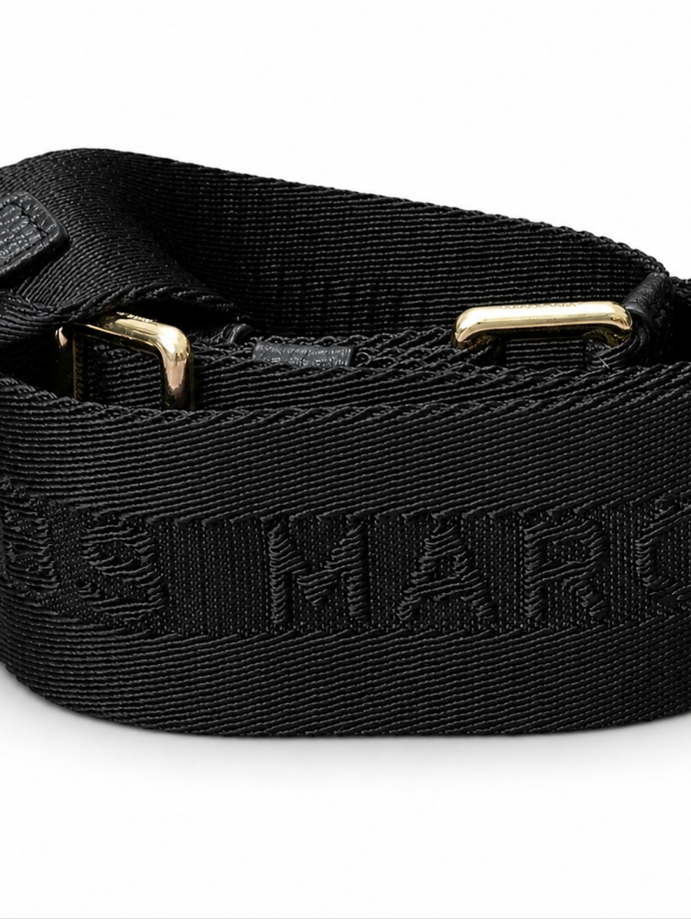 Marc Jacobs Black Logo-Embroidered Adjustable Replacement Crossbody Strap NEW!
